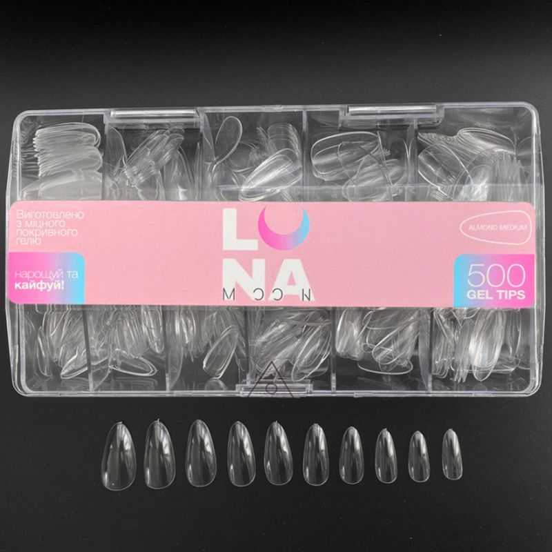 LUNA Типы гелевые миндаль (средние) Almond Medium, 500 шт