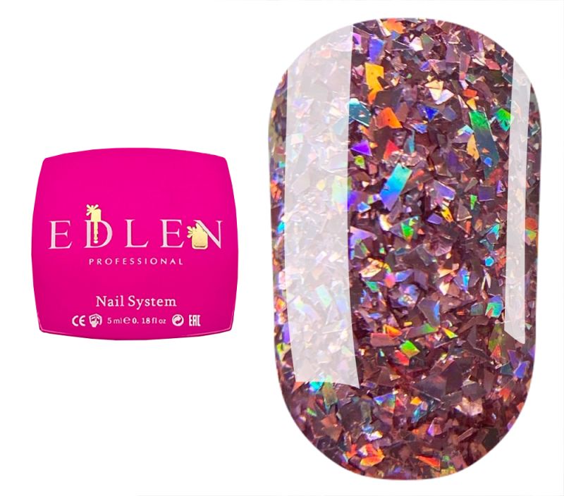 Edlen Gel nail polish Disco Glitter No. 01, 5 ml