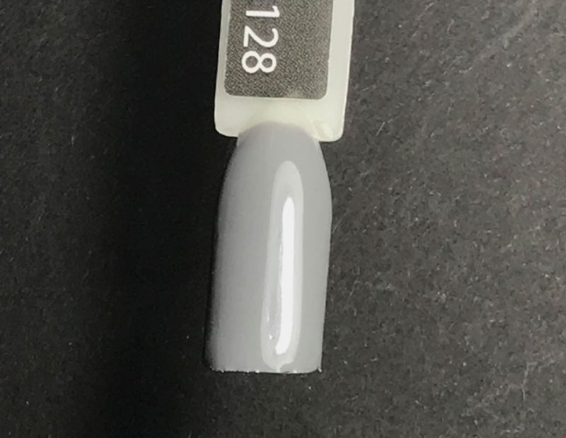 Гель-лак NUB 128 Cloudy Grey (темно-серый, эмаль), 8 мл