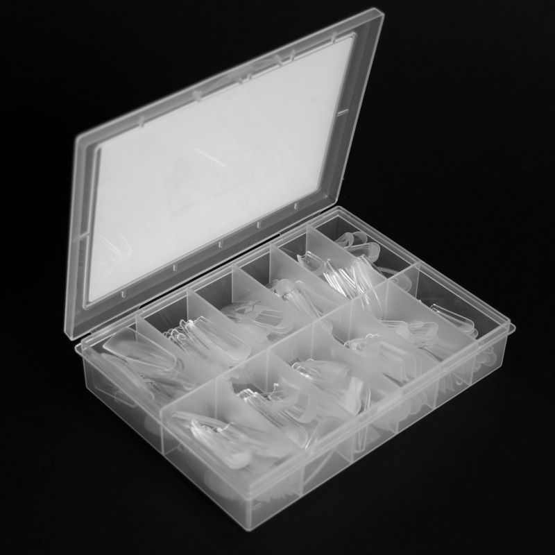 Komilfo SoFast Nail Forms Ballerina Long - gel forms for extension, 240 pcs