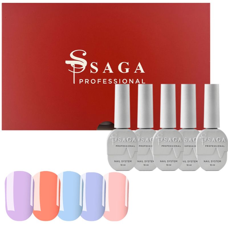 SAGA professional gel polish Colorist, набор (008-012)