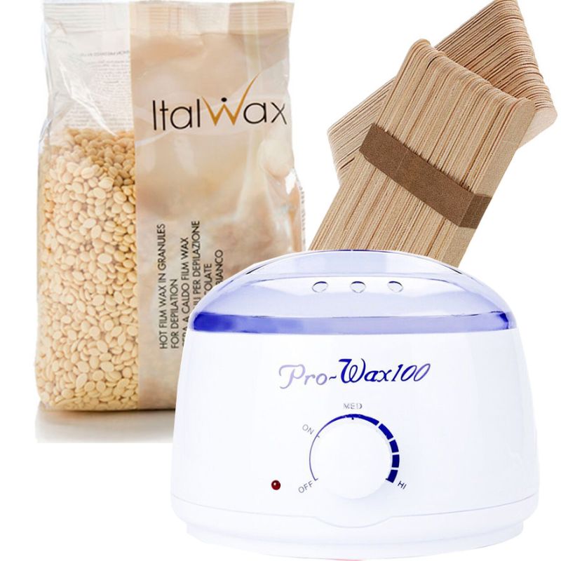 Базовый набор для депиляции с белым воскоплавом Pro-wax 100