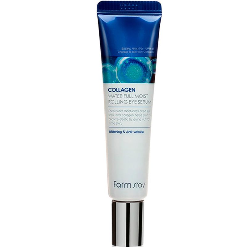 FARMSTAY Collagen Water Full Moist Rolling Eye Cream, Сыворотка-роллер для глаз с коллагеном, 25 мл