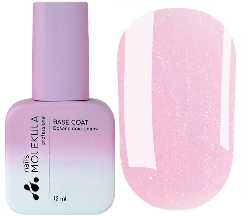 Molekula BASE ROYAL PINK (creamy pink, micro shine), 12 ml