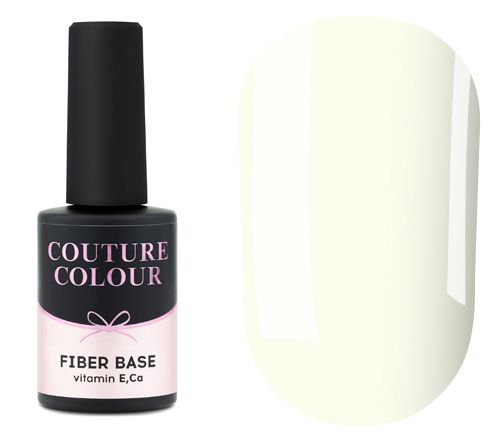 Couture Color Fiber Base Clear Milk - Nylon Fiber Gel Polish Base, Milky, 9 ml