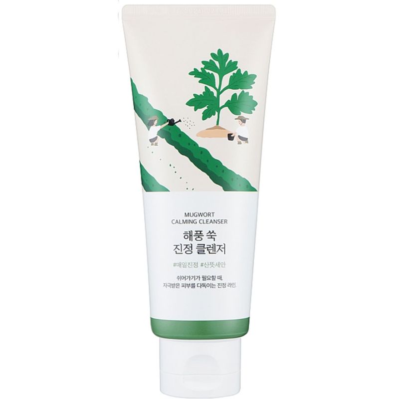 ROUND LAB Пінка заспокійлива очищуюча з морським полином Mugwort Calming Cleanse, 150 мл