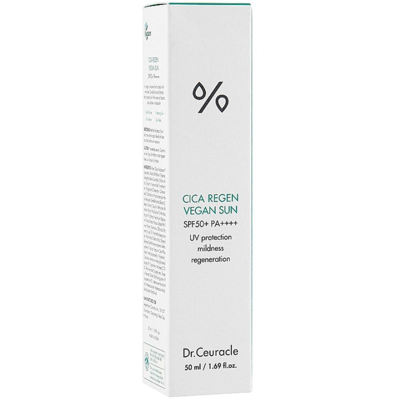 Dr.Ceuracle Cica Regen Vegan Sun SPF50+ PA++++ Vegan Sun Cream with Asiatic Centela, 50 ml
