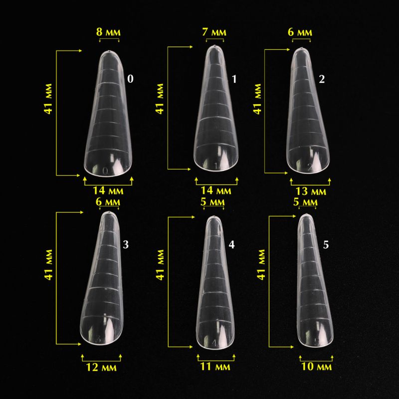 Komilfo Top Nail Forms, Modern - Top Nail Forms, Modern Almond, 120 Pieces