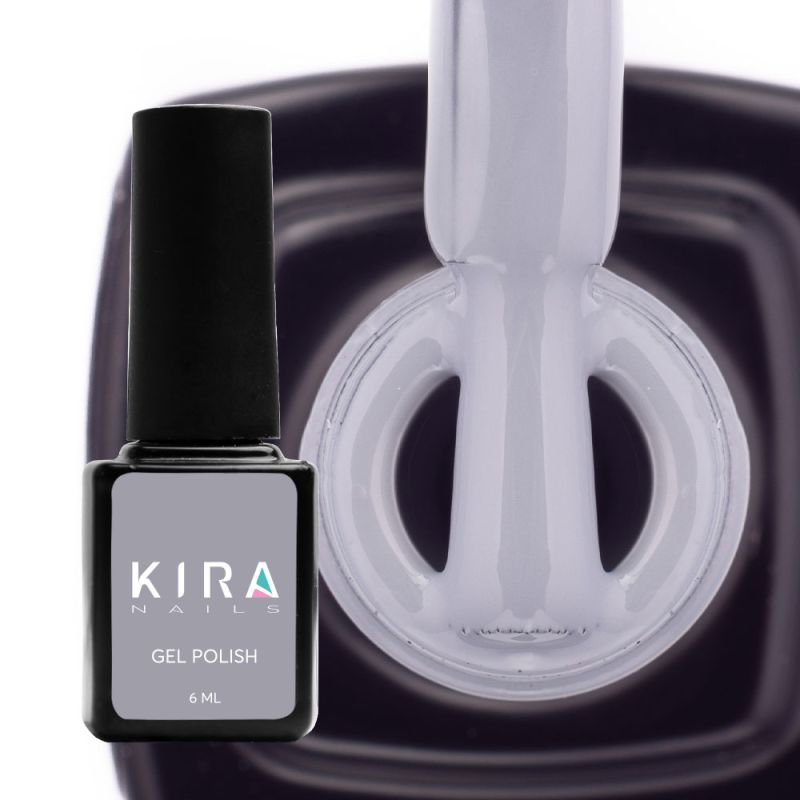 Kira Nails gel varnish No. 134 (violet-gray, enamel), 6 ml