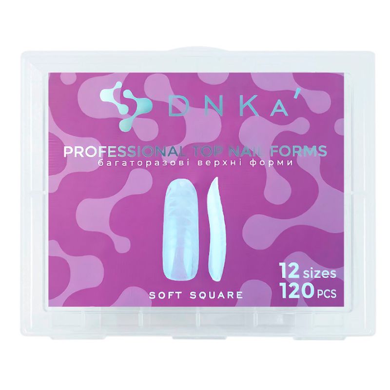 DNKa Верхні форми для моделювання Top Nail Forms Soft Square, 120 шт
