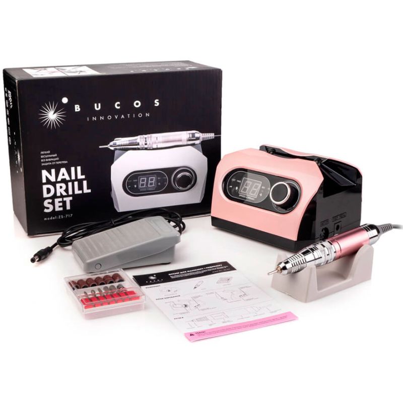 Manicure machine ZS-717 BUCOS Pink (65W / 35000 rev.)