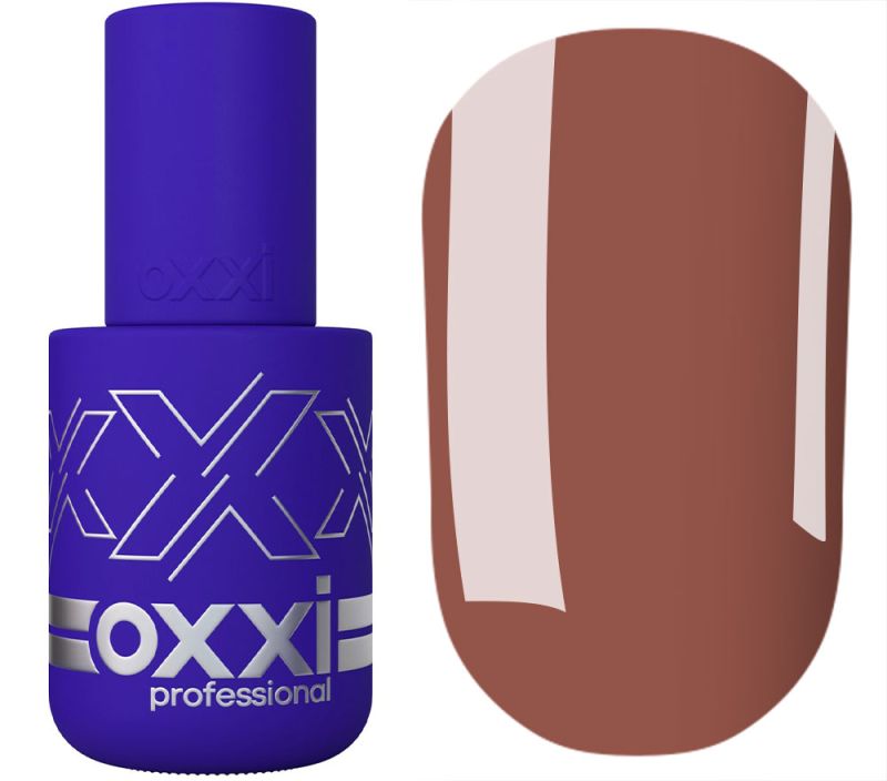 OXXI Gel nail polish No. 076 (brown, enamel), 10 ml
