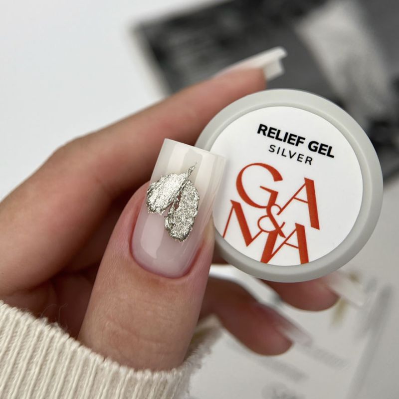GÉMELY ex GA&MA Гель-рельеф Relief Gel Silver, 5 г