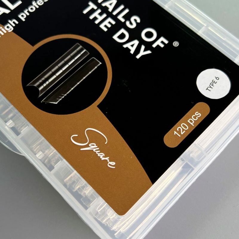 Nails Of The Day Верхні форми для нарощування Dual Form Square 04 (Type 6), 120 шт