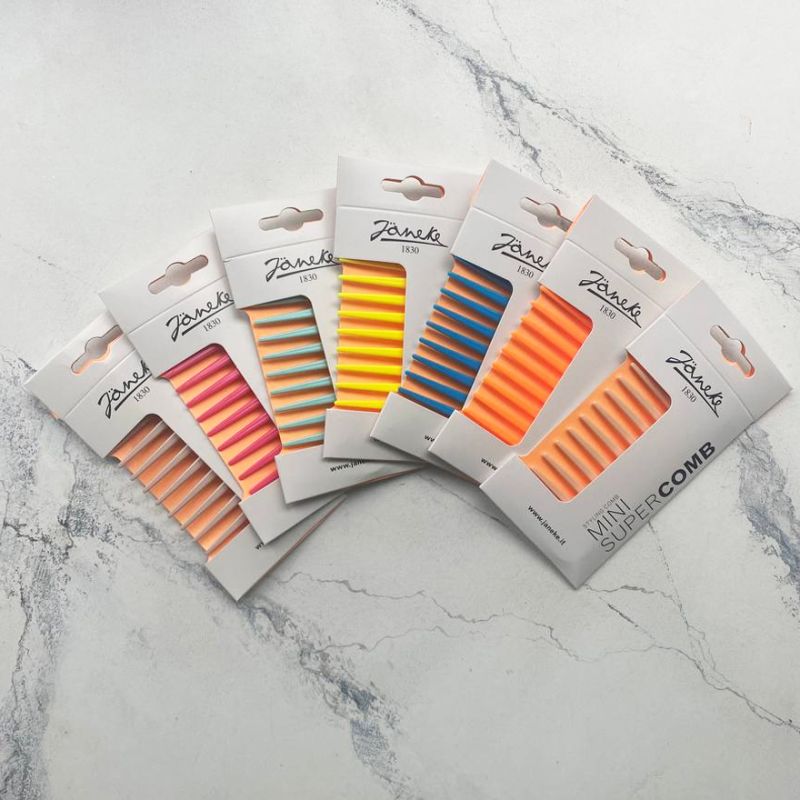 Janeke Mini Supercomb Hair Comb Peach