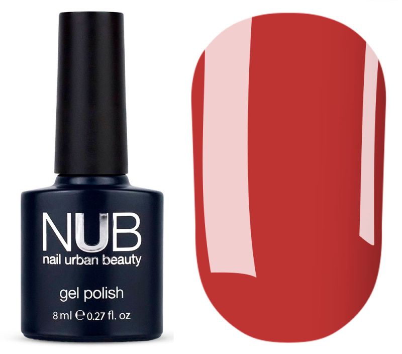 NUB 001 Hawaiian Sunset gel varnish (bright orange, enamel), 8 ml