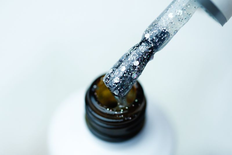Atica Luminosity GPM121 gel-varnish (transparent with holographic glitter and micro-glitter), 7.5 ml