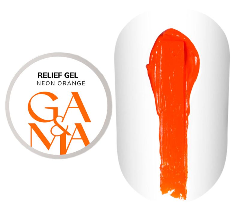 GA&MA Гель-рельеф Relief Gel Neon Orange, 5 г