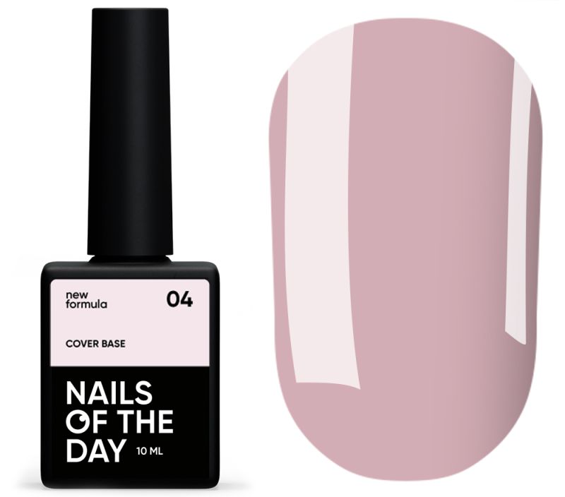 Nails Of The Day Cover base No. 04 (translucent powdery pink), 10 ml