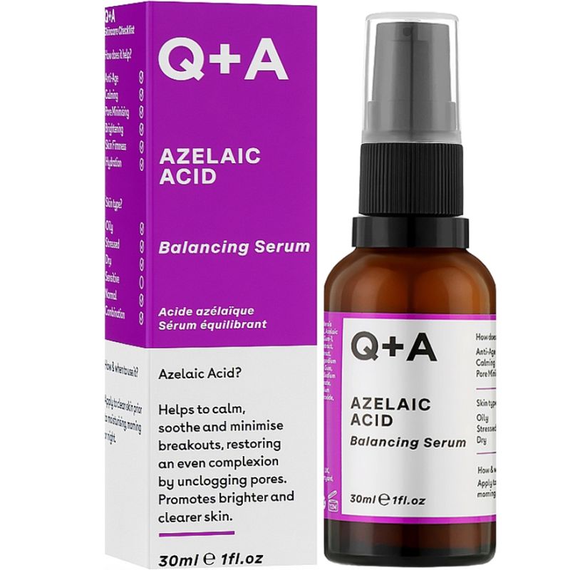 Q+A Сыворотка для лица с азелаиновой кислотой Azelaic Acid Facial Serum, 30 мл