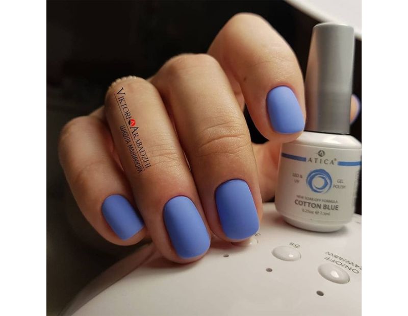 Гель-лак Atica GPM075 Cotton Blue (ніжний волошковий, емаль), 7.5 мл