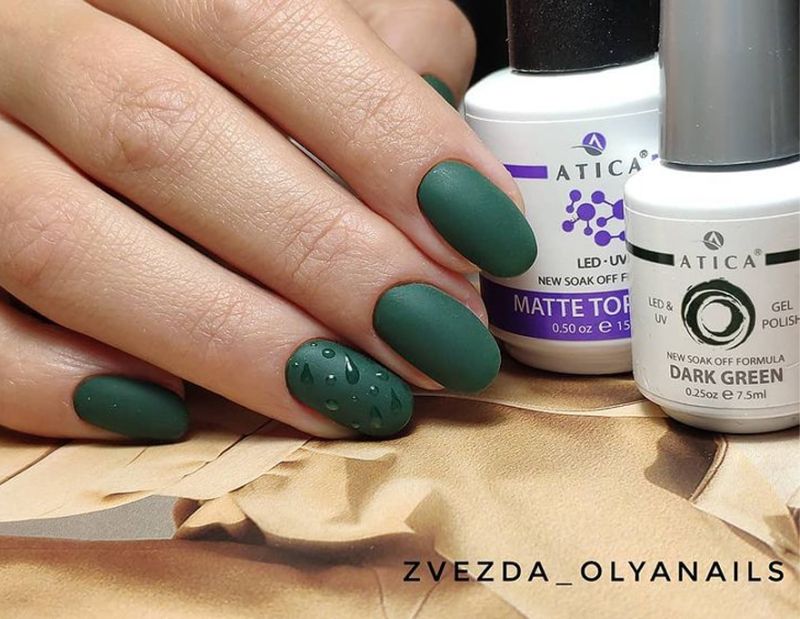 Atica Dark Green GPM135 gel varnish (deep dark green, enamel), 7.5 ml