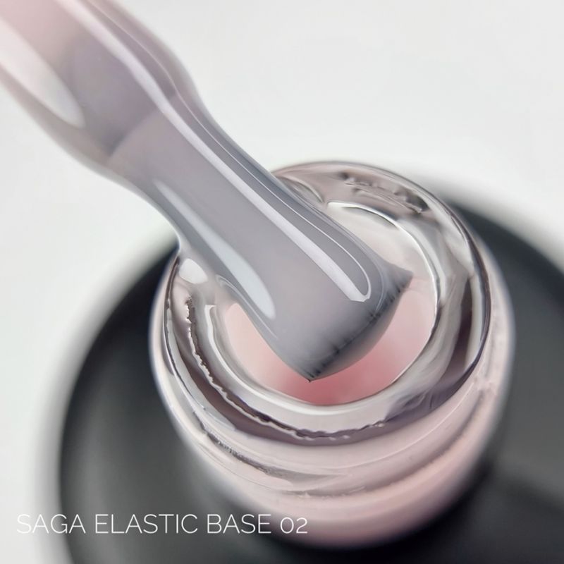 SAGA professional Base Elastic 02 (молочный розовый), 30 мл