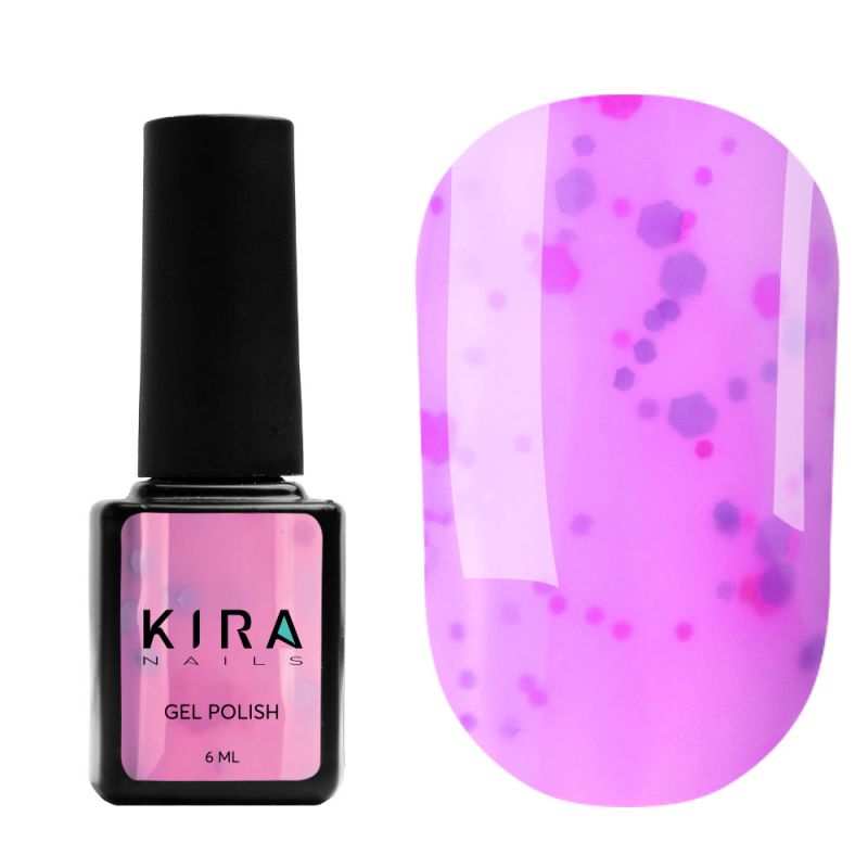 Kira Nails Yoghurt Boom! No. 011 (strawberry mousse with neon glitter, yoghurt), 6 ml