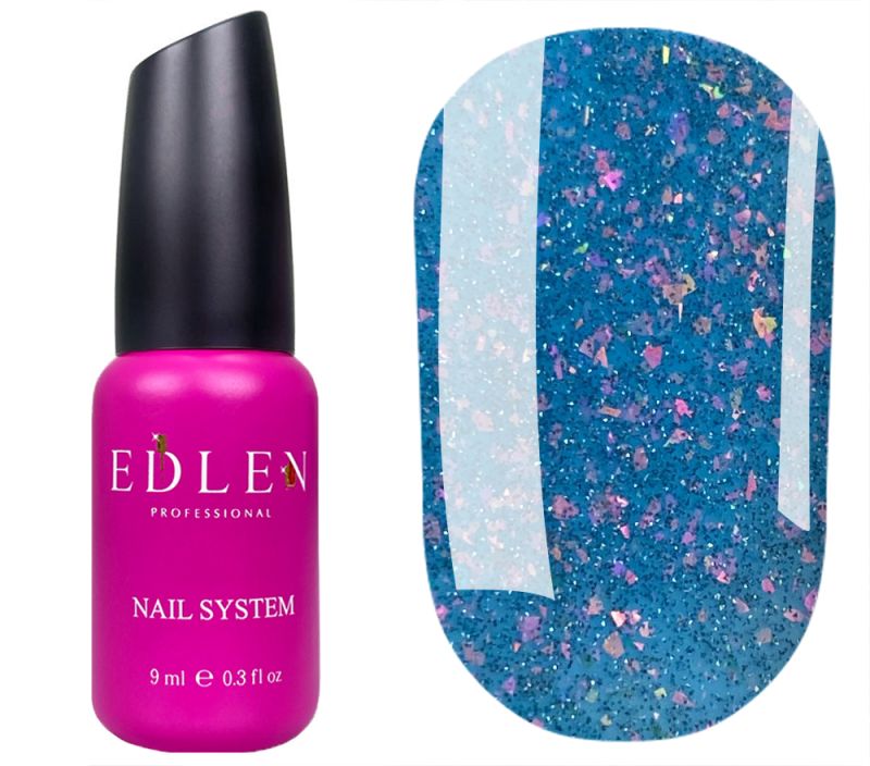 Edlen Base for nails Cover base Flash 54 (reflective blue), 9 ml