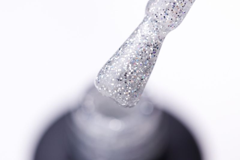 Гель-лак OXXI Professional Opal №02 (серебренный с разноцветными блестками), 10 мл
