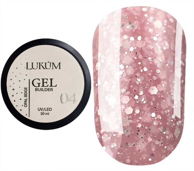 Lukum Гель для ногтей Builder Gel Opal №04 Beige, 30 мл