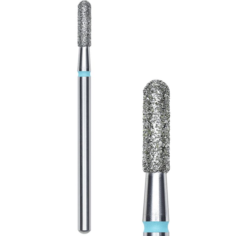Staleks Pro - Milling cutter diamond cylinder rounded blue diameter 2.3 mm/working part 8 mm