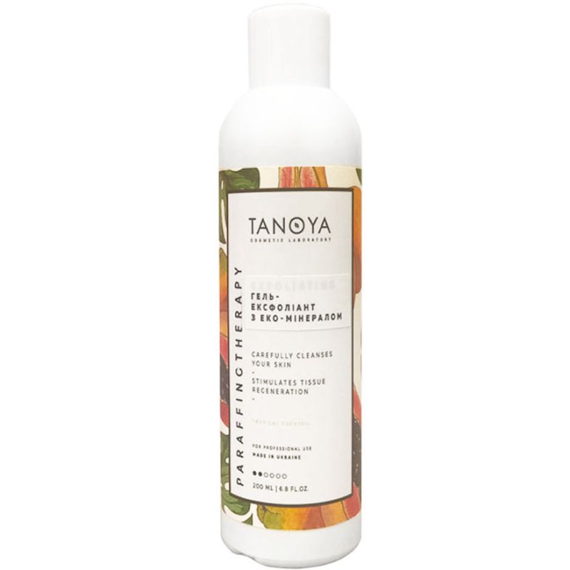 Tanoya Exfoliating Gel for Face, Hands, Feet & Body, Tropical Cocktail, 200 ml