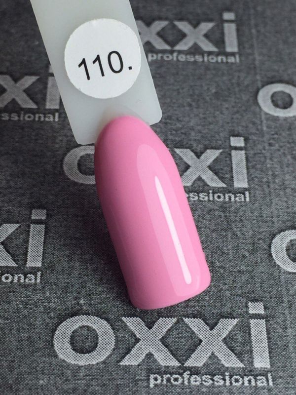 OXXI Гель-лак для ногтей №110 (нежный розовый, эмаль), 10 мл