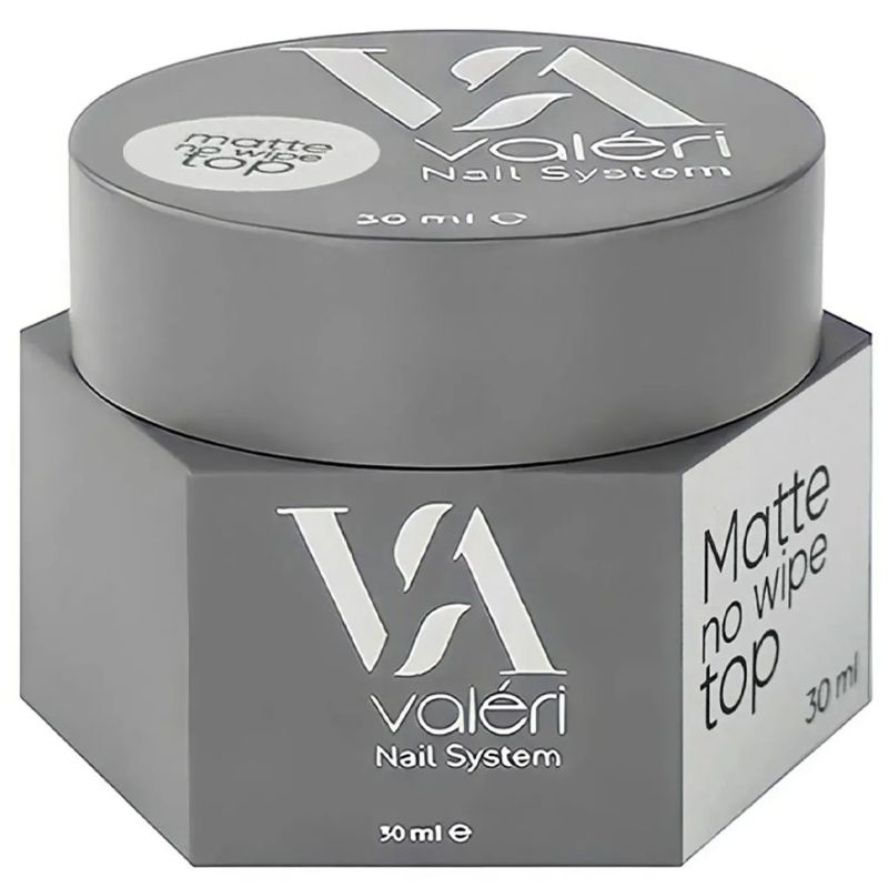 Valeri Топ для нігтів Top Matt Non Wipe, 30 мл