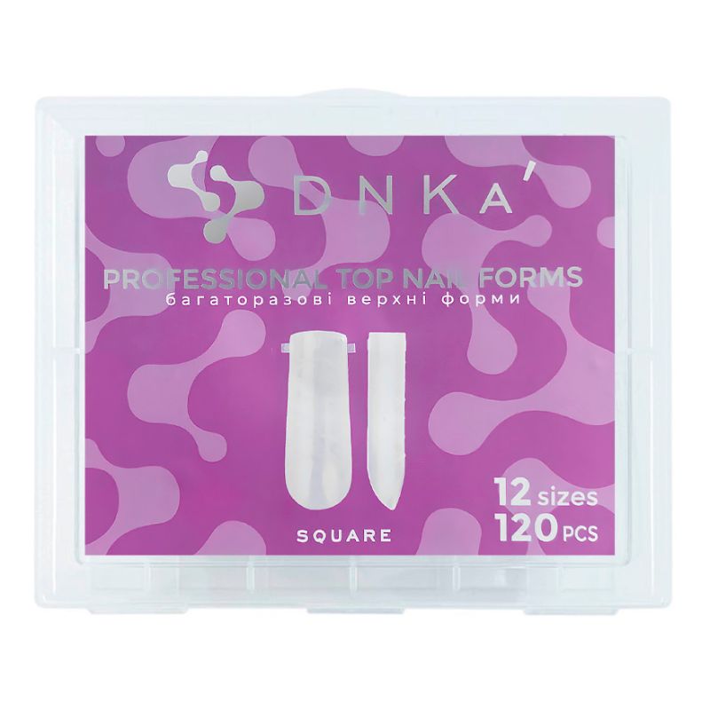 DNKa Верхні форми для моделювання Top Nail Forms Square, 120 шт