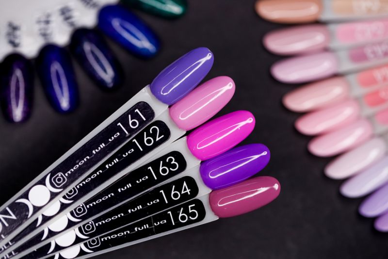 MOON FULL color Gel polish No. 163 gel-varnish (bright lilac, enamel), 8 ml