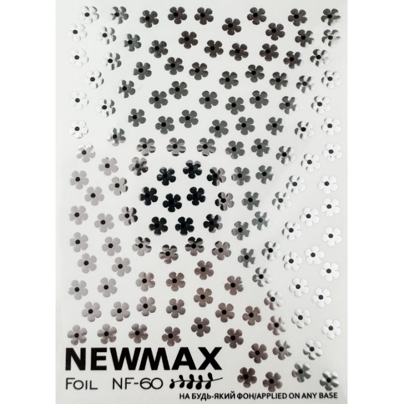 NewMax Слайдер-дизайн NF - 60 (квіти срібло)