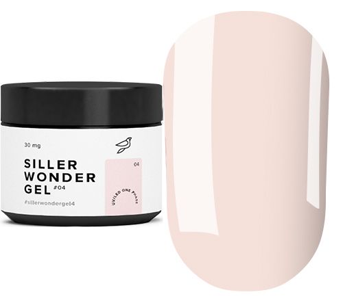 Siller Гель для нігтів однофазний LED/UV Wonder Gel №04 (молочно-рожевий), 30 мл