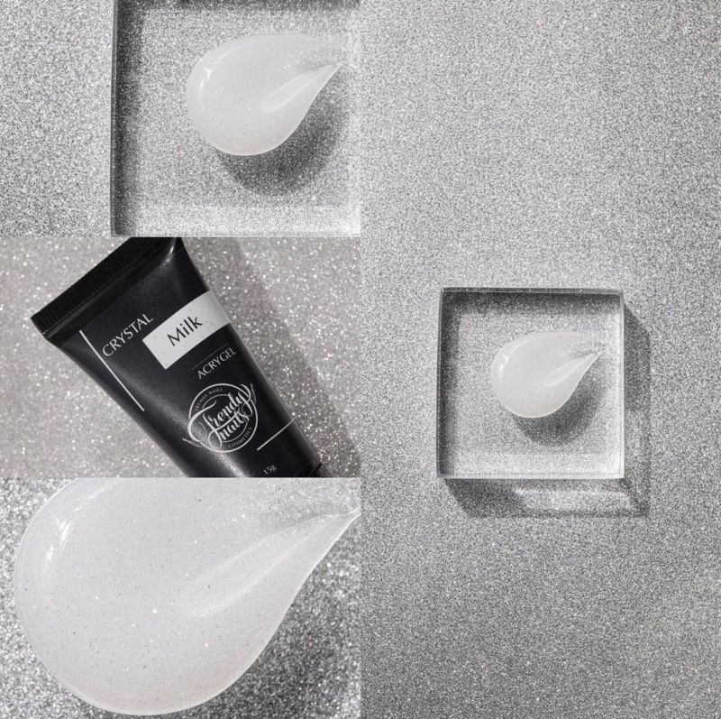 Trendy Nails Acrygel Crystal Milk (молочный с микроблеском), 15 г