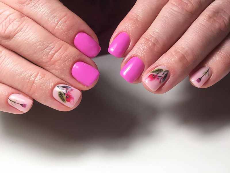 Gel Polish Komilfo Deluxe Series D173 (bright, intense pink, neon), 8 ml.
