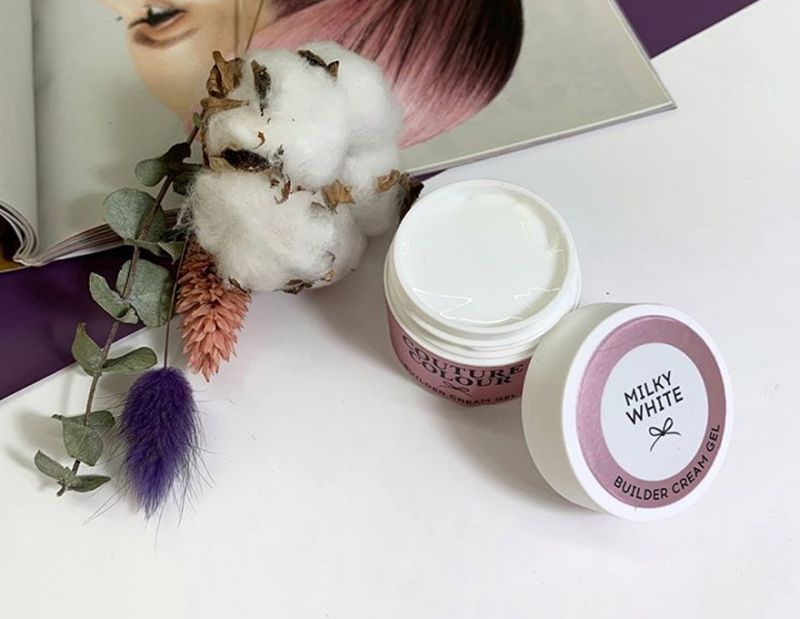 Couture Color Builder Cream Gel - Milky White, 15 ml
