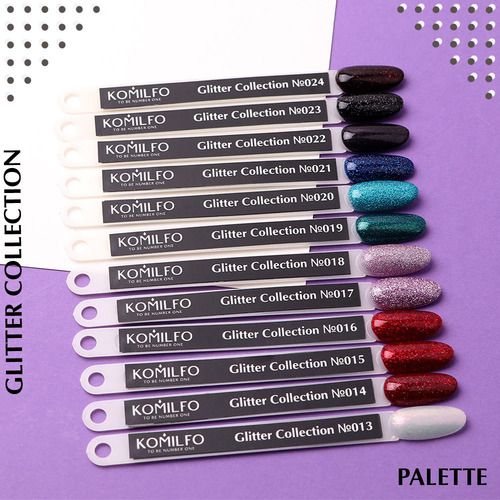 Gel varnish Komilfo DeLuxe Series G018 (lilac, holographic micro-shine), 8 ml.