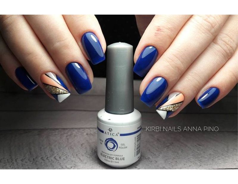 Gel Polish Atica Electric Blue GPM64 (bright blue), 7.5 ml