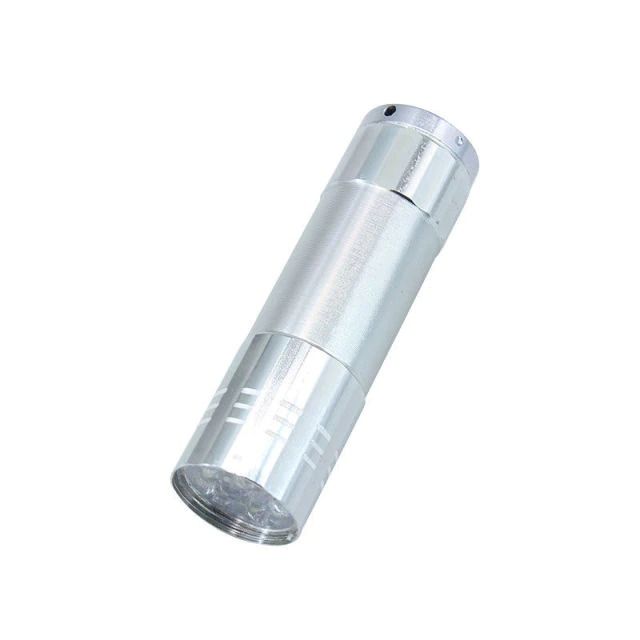 Portable UV LED Flashlight for Express Drying of Gel Polish, Silver