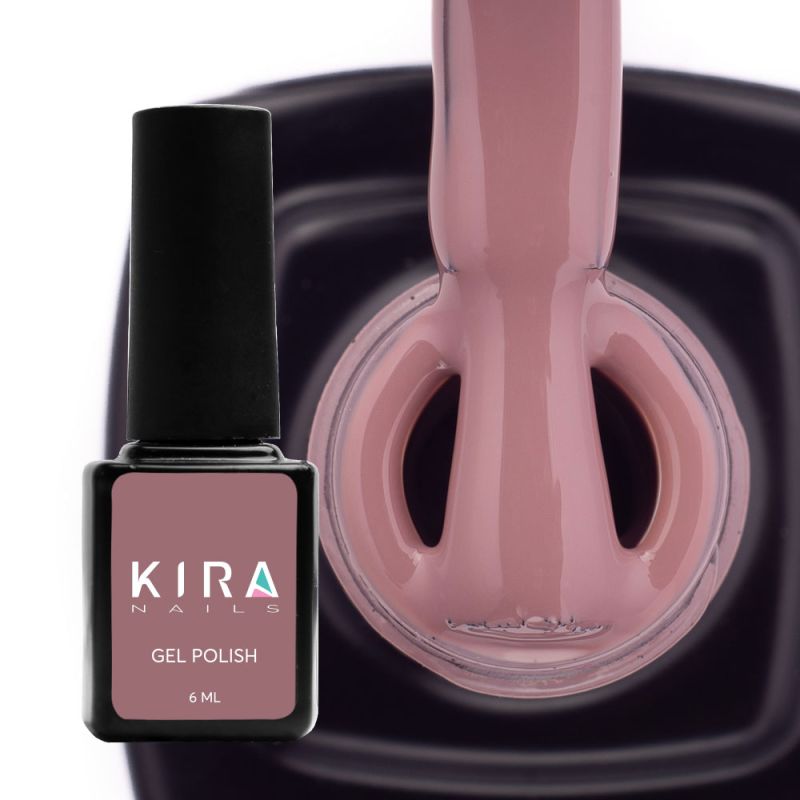 Kira Nails gel-varnish No. 116 (gray-pink, enamel), 6 ml
