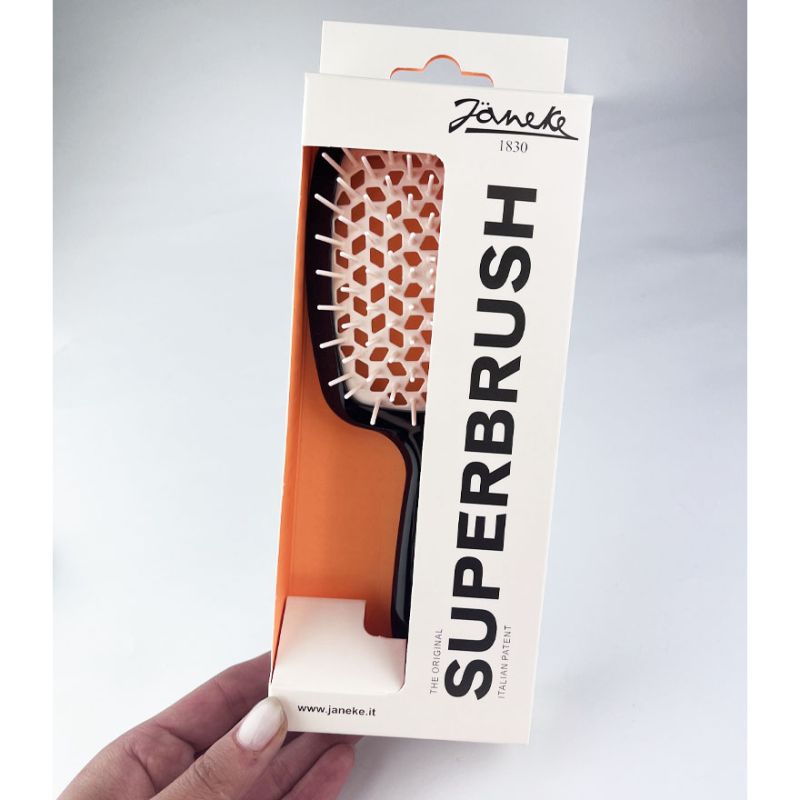 Janeke Superbrush Hairbrush Black and White
