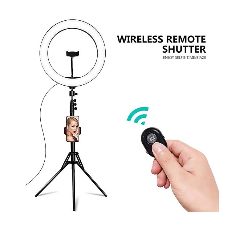 LED ring with phone holder