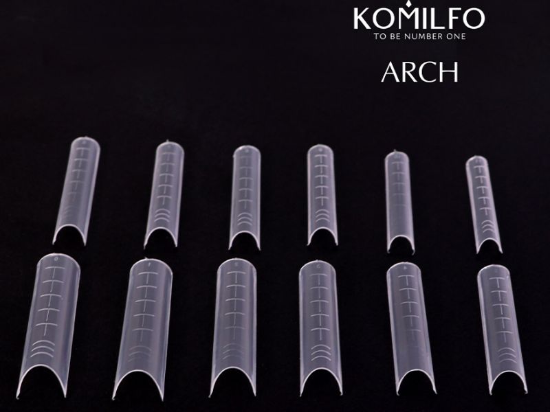 Komilfo Top Nail Forms, Arch - Верхні форми для нарощування, арочні, 120 шт