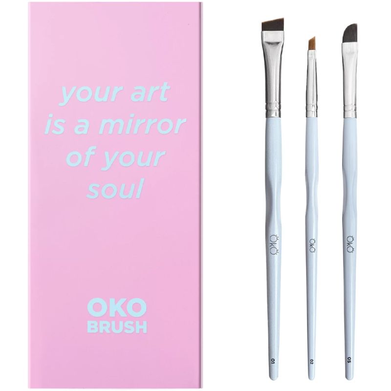 OKO Набор кисточек для бровей Your Art is a Mirror of Your Soul, 3 шт